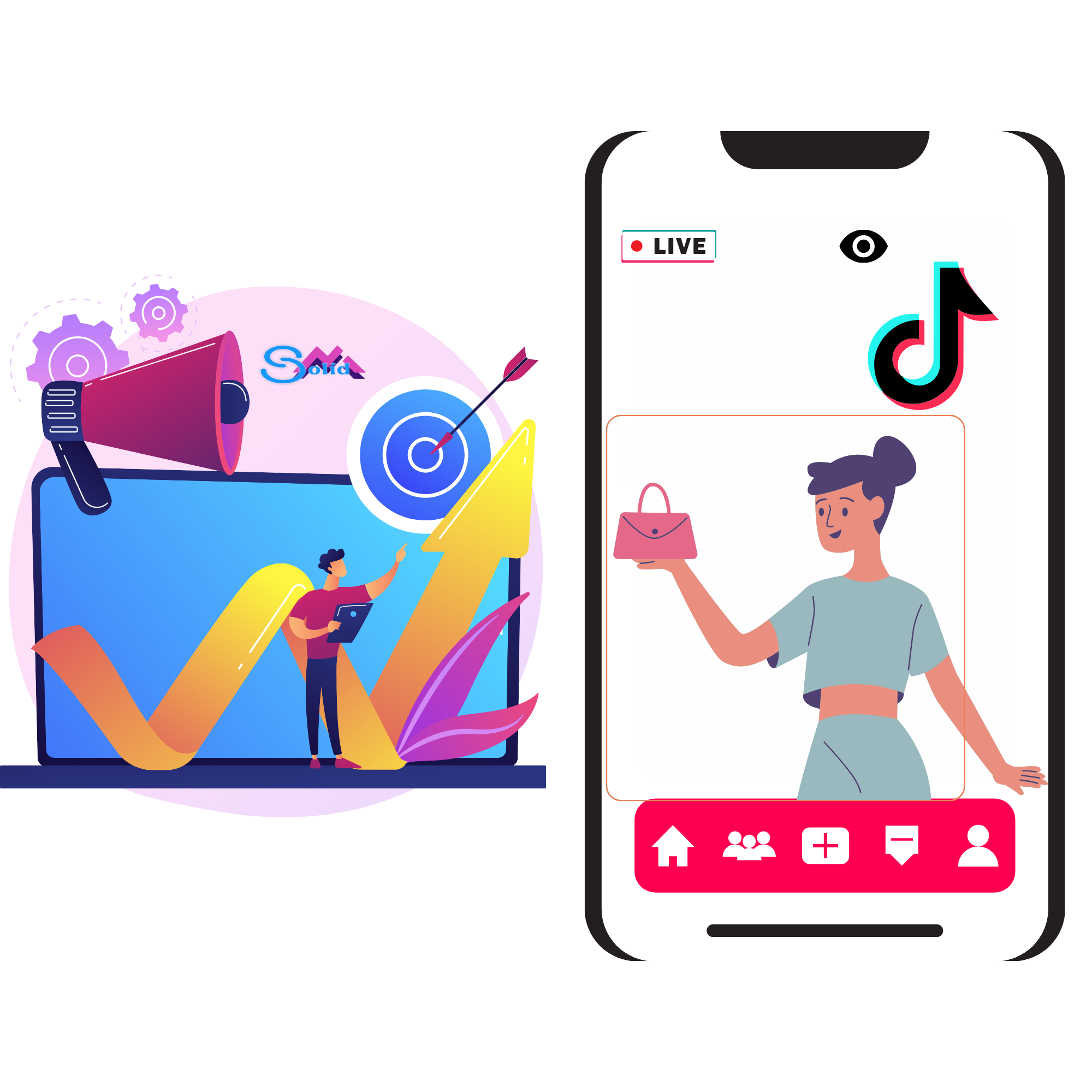 Tăng mắt xem livestream TikTok uy tín tại SolidSMM